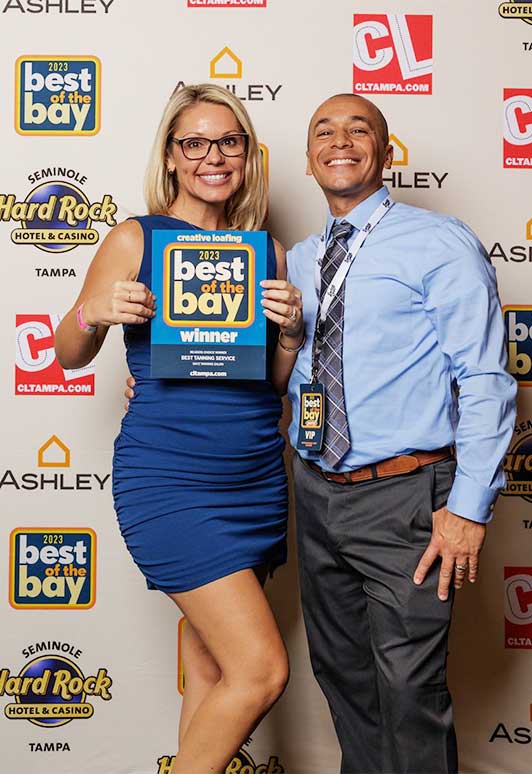 2023 Reader's Choice winner of Tampa Bay's Best Indoor Tanning Service award